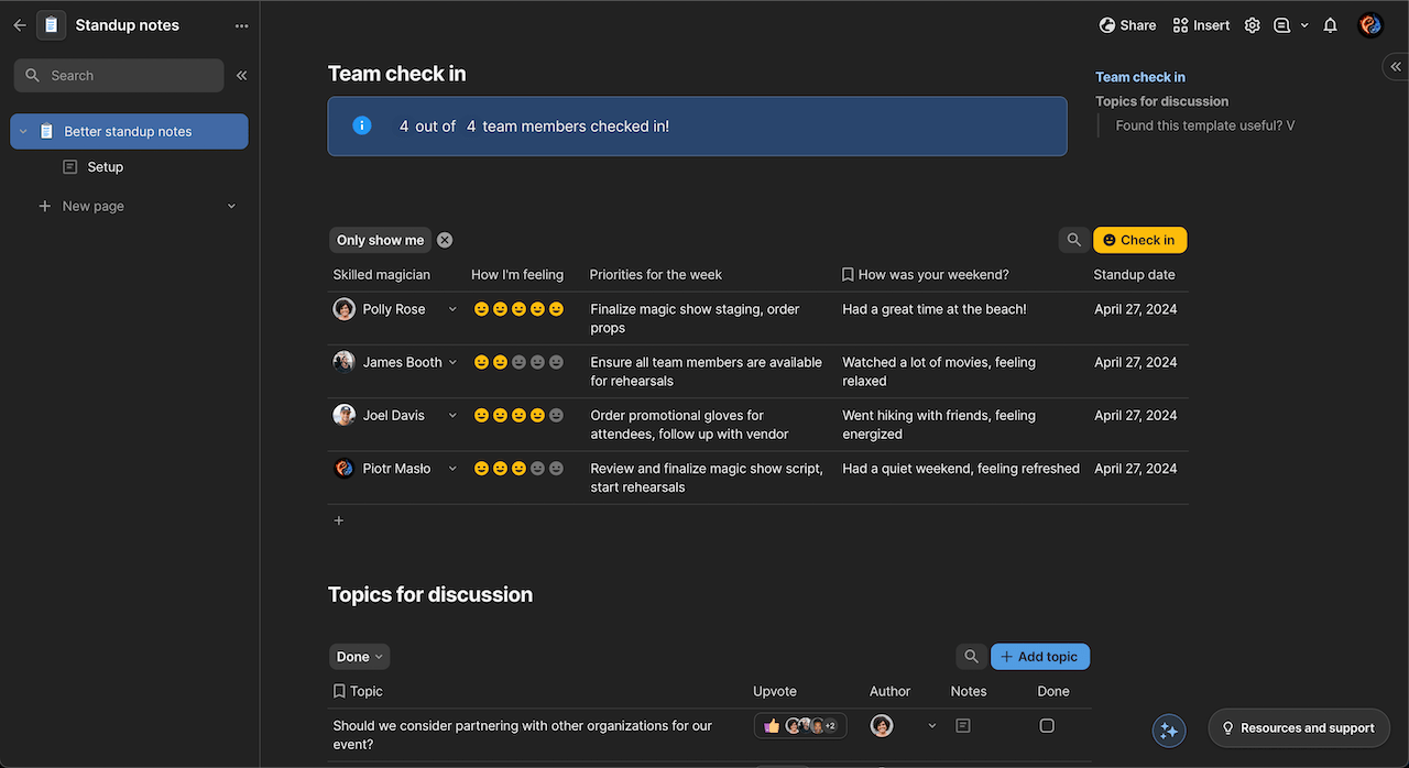 Streamline Your Team Meetings with the Better Standup Notes